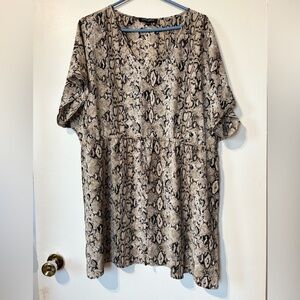 🐍 Mario Serrani Snake Print Tunic Dress – XL 🐍